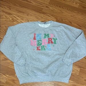 In My Merry Era Christmas Sweater Crewneck Sweatshirt size XL